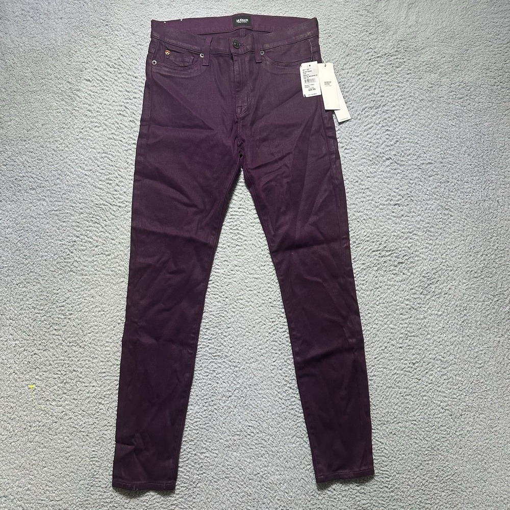 Hudson Nico Super Skinny Midrise Jeans Womans Size 28 Mulberry Purple‎ Denim